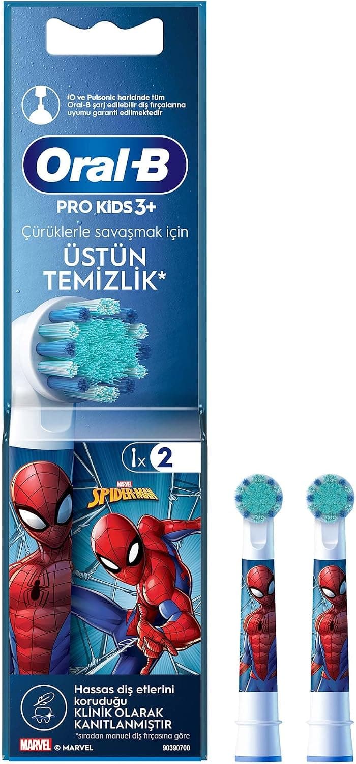 سری یدک مسواک شارژی کودک Oral-B طرح Spiderman، 2 عدد سری یدک مسواک شارژی کودک Oral-B طرح Spiderman، 2 عدد