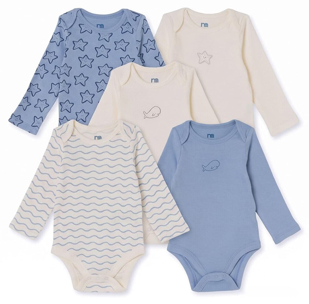 بادی Mothercare آستین بلند بسته 5 تایی بادی Mothercare آستین بلند بسته 5 تایی