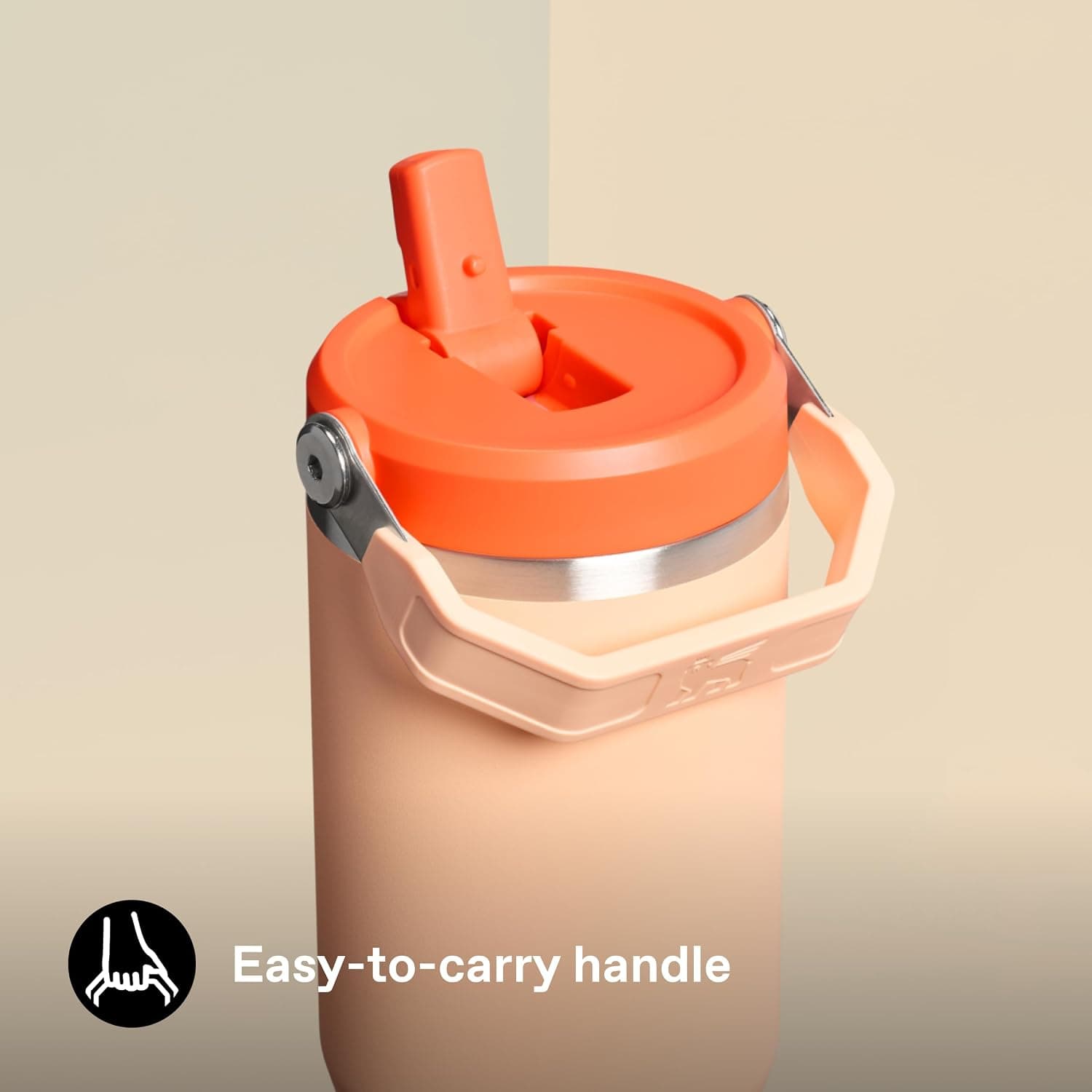 بطری ترموس Stanley IceFlow با نی 0.89 لیتری نارنجی شربتی استیل بطری ترموس Stanley IceFlow با نی 0.89 لیتری نارنجی شربتی استیل
