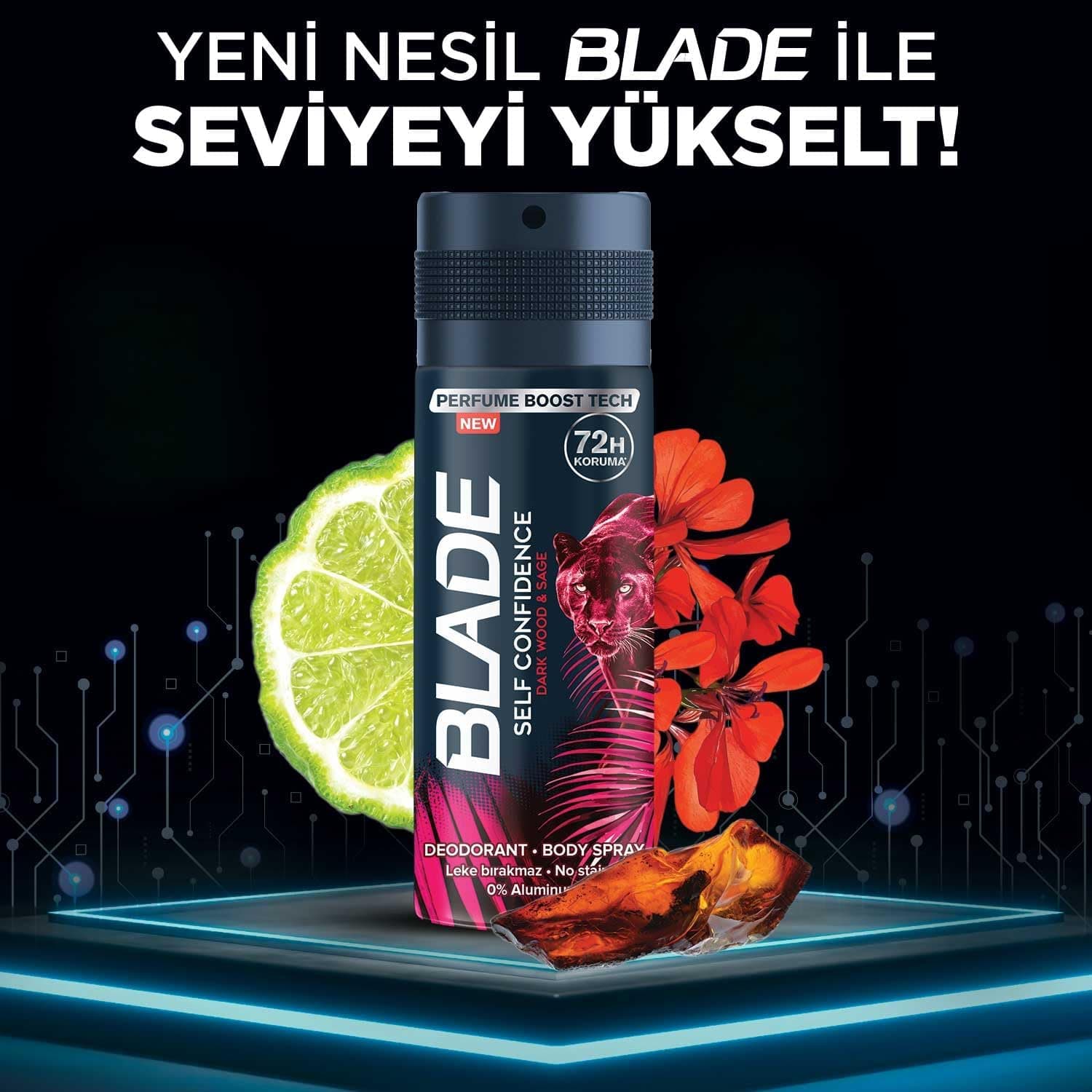 دئودورانت Blade Self Confidence 150ml دئودورانت Blade Self Confidence 150ml