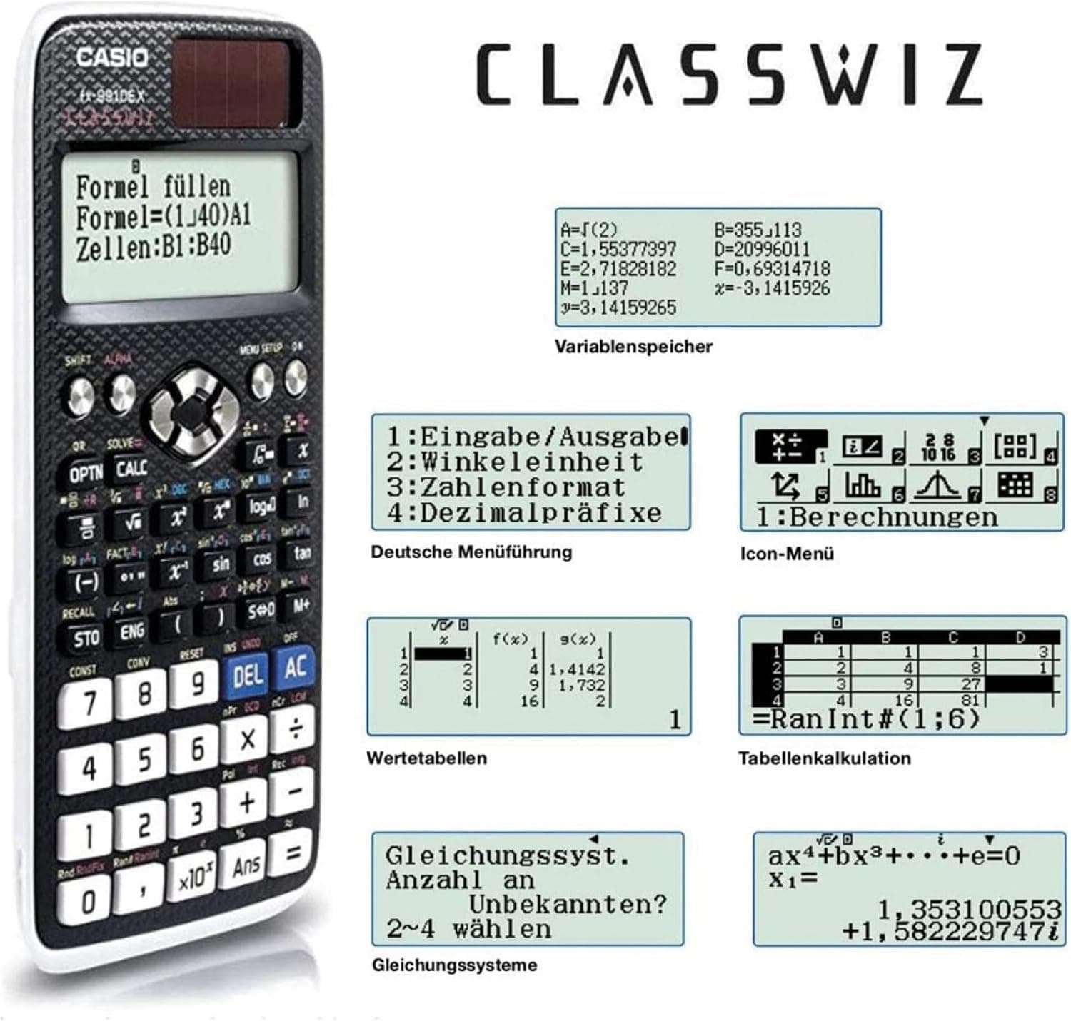 ماشینحساب علمی Casio ClassWiz با نمایشگر طبیعی مدل FX-991DE X ماشینحساب علمی Casio ClassWiz با نمایشگر طبیعی مدل FX-991DE X