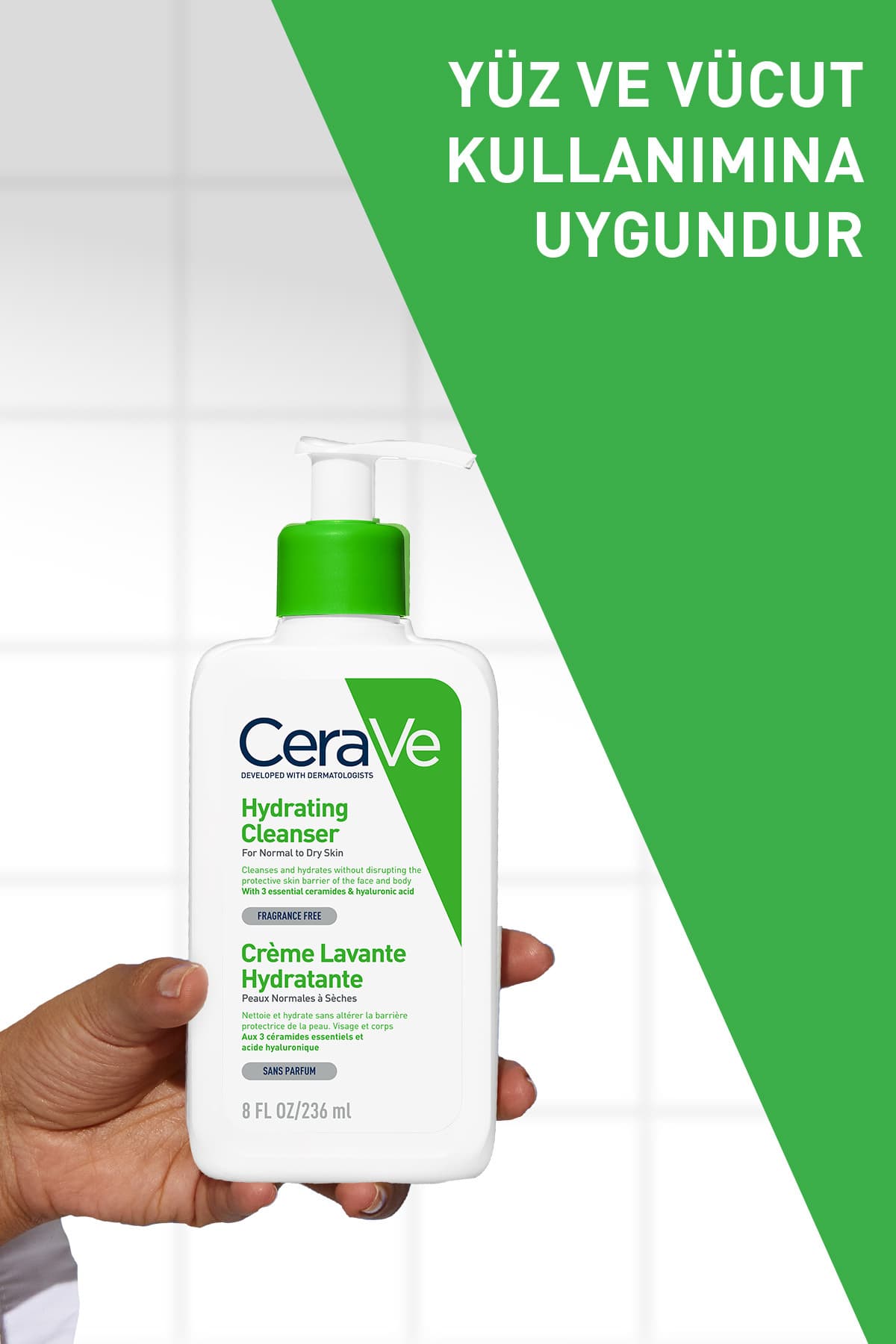 پاککننده مرطوبکننده پوست نرمال تا خشک CeraVe حاوی سرامید و هیالورونیک اسید 236 ml پاککننده مرطوبکننده پوست نرمال تا خشک CeraVe حاوی سرامید و هیالورونیک اسید 236 ml