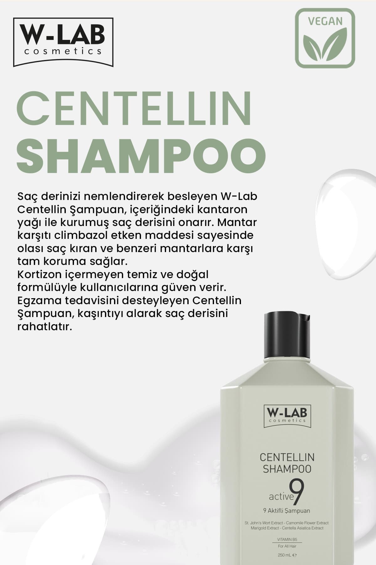 شامپو زنانه W-Lab Cosmetics Centellin 9 ضد شوره و خارش 250 ml شامپو زنانه W-Lab Cosmetics Centellin 9 ضد شوره و خارش 250 ml
