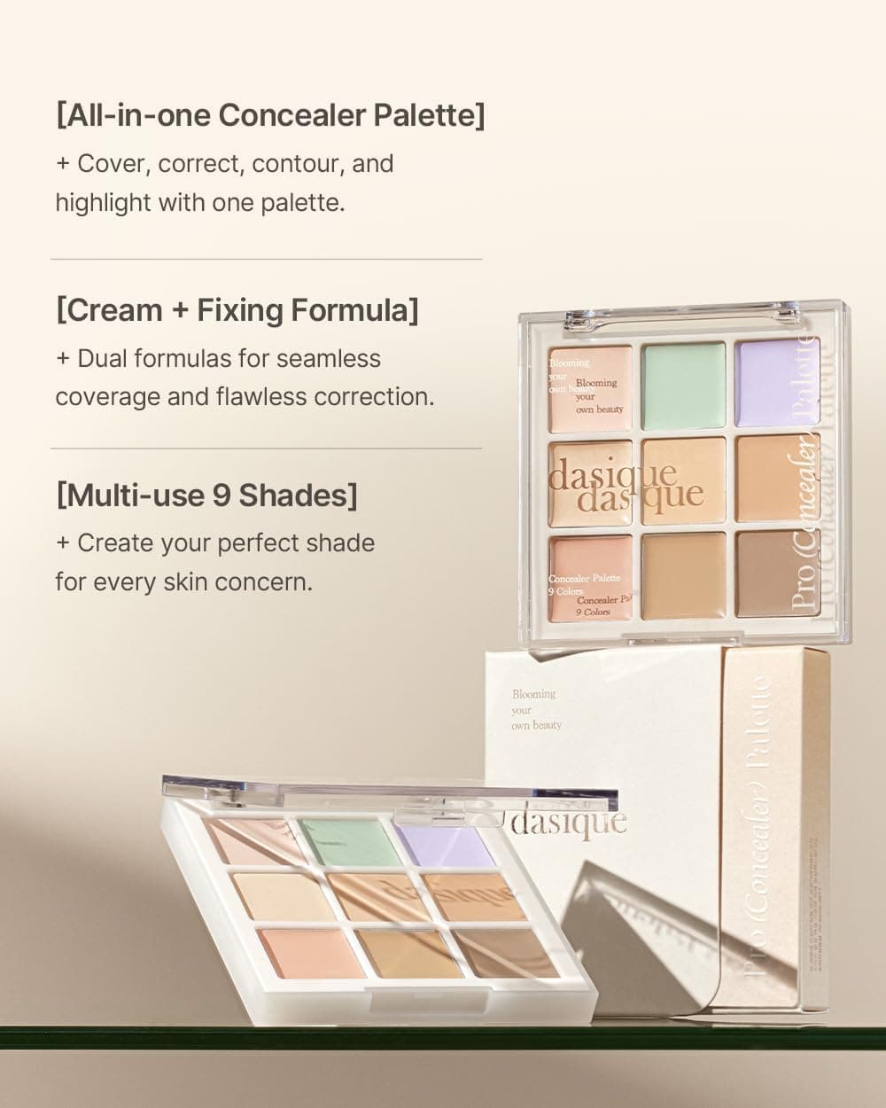 پالت کانسیلر چندمنظوره با بافت کرمی dasique مدل Pro Concealer Palette 01 Cover، 111652 پالت کانسیلر چندمنظوره با بافت کرمی dasique مدل Pro Concealer Palette 01 Cover، 111652