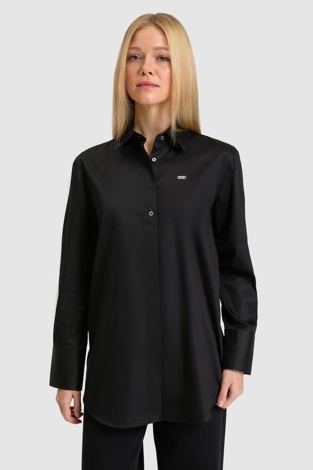 پیراهن زنانه U.S. Polo Assn. مشکی آستین بلند مدل 50329499-VR046 پیراهن زنانه U.S. Polo Assn. مشکی آستین بلند مدل 50329499-VR046