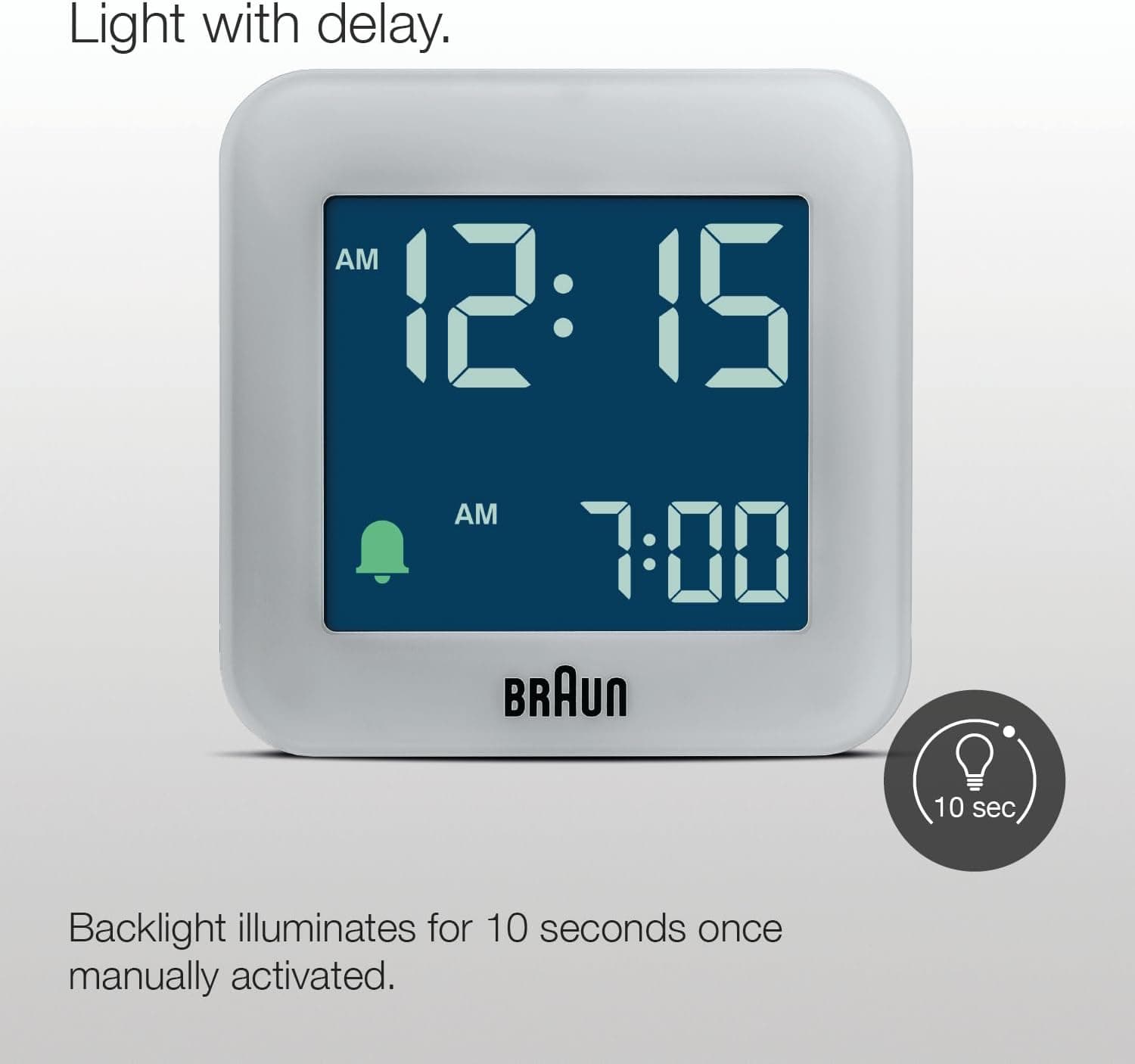 ساعت زنگدار مسافرتی دیجیتال Braun با اسنوز خاکستری مدل BC08G ساعت زنگدار مسافرتی دیجیتال Braun با اسنوز خاکستری مدل BC08G