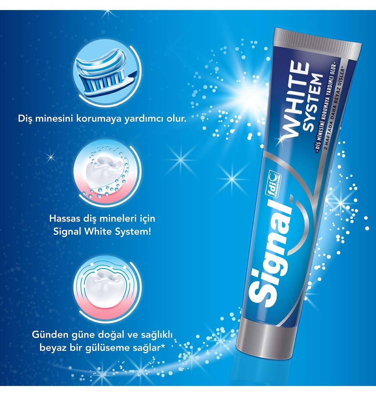 خمیر دندان Signal White System سفیدکننده در 2 هفته 75 ml ×4 عدد خمیر دندان Signal White System سفیدکننده در 2 هفته 75 ml ×4 عدد