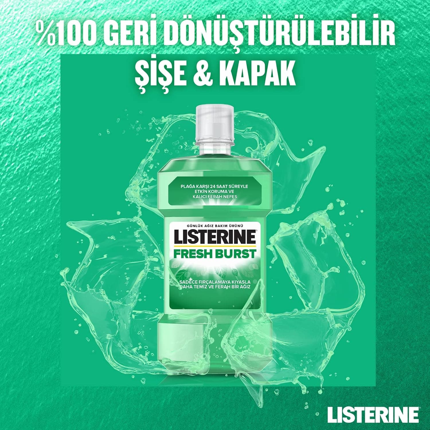 محصول مراقبت از دهان Listerine Fresh Burst با فرمول ضدباکتری مقابلهکننده با تشکیل پلاک 250ml محصول مراقبت از دهان Listerine Fresh Burst با فرمول ضدباکتری مقابلهکننده با تشکیل پلاک 250ml