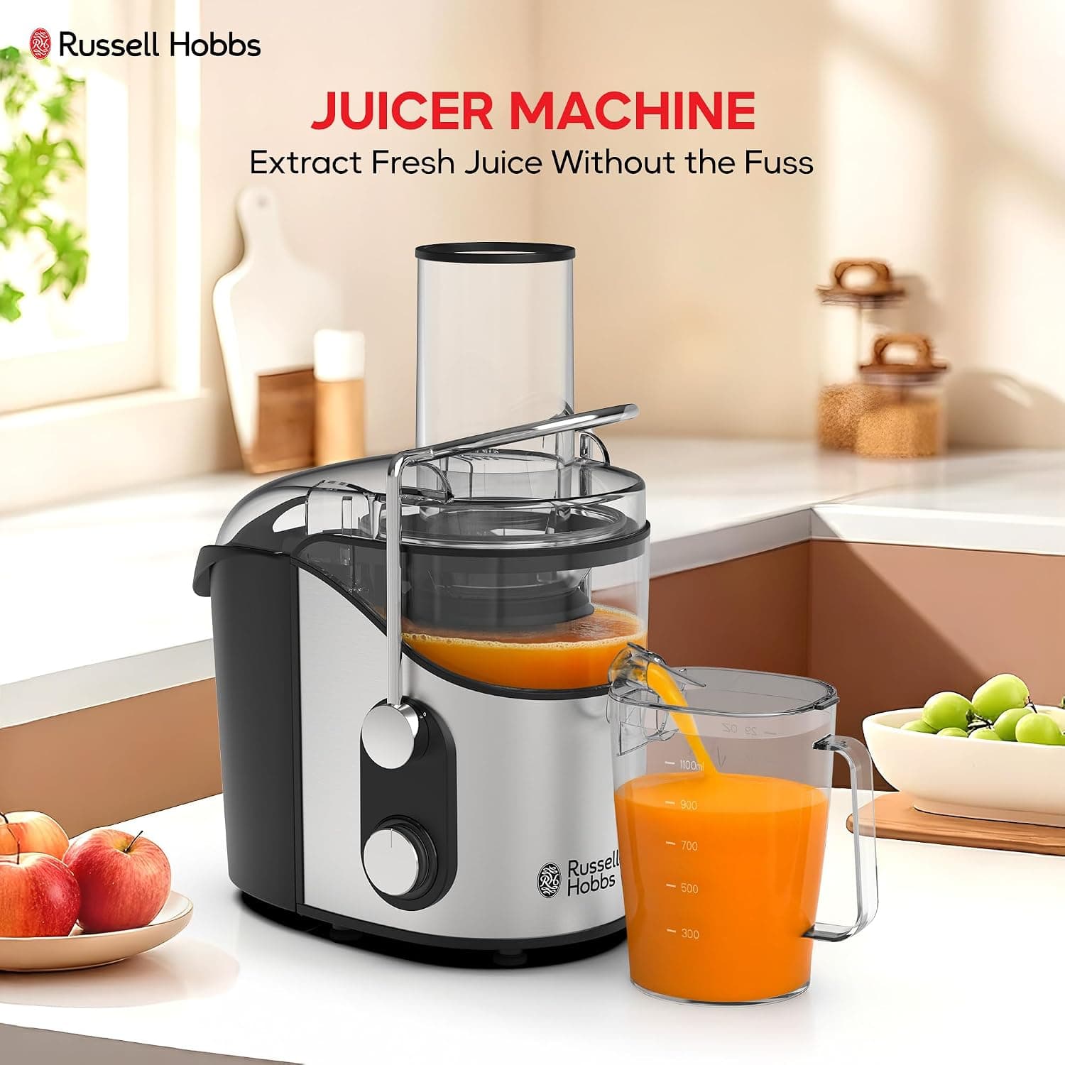 آبمیوهگیری Russell Hobbs 800W دو سرعته مدل GS329 مشکی آبمیوهگیری Russell Hobbs 800W دو سرعته مدل GS329 مشکی