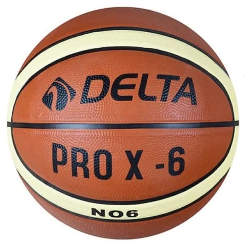توپ بسکتبال سایز ۶ Delta لاستیکی قهوهای مدل Pro X Deluxe بدون پمپ توپ بسکتبال سایز ۶ Delta لاستیکی قهوهای مدل Pro X Deluxe بدون پمپ