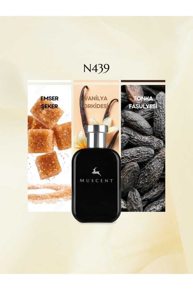 عطر زنانه MUSCENT با رایحه وانیل 50 میلیلیتر مدل N439 عطر زنانه MUSCENT با رایحه وانیل 50 میلیلیتر مدل N439