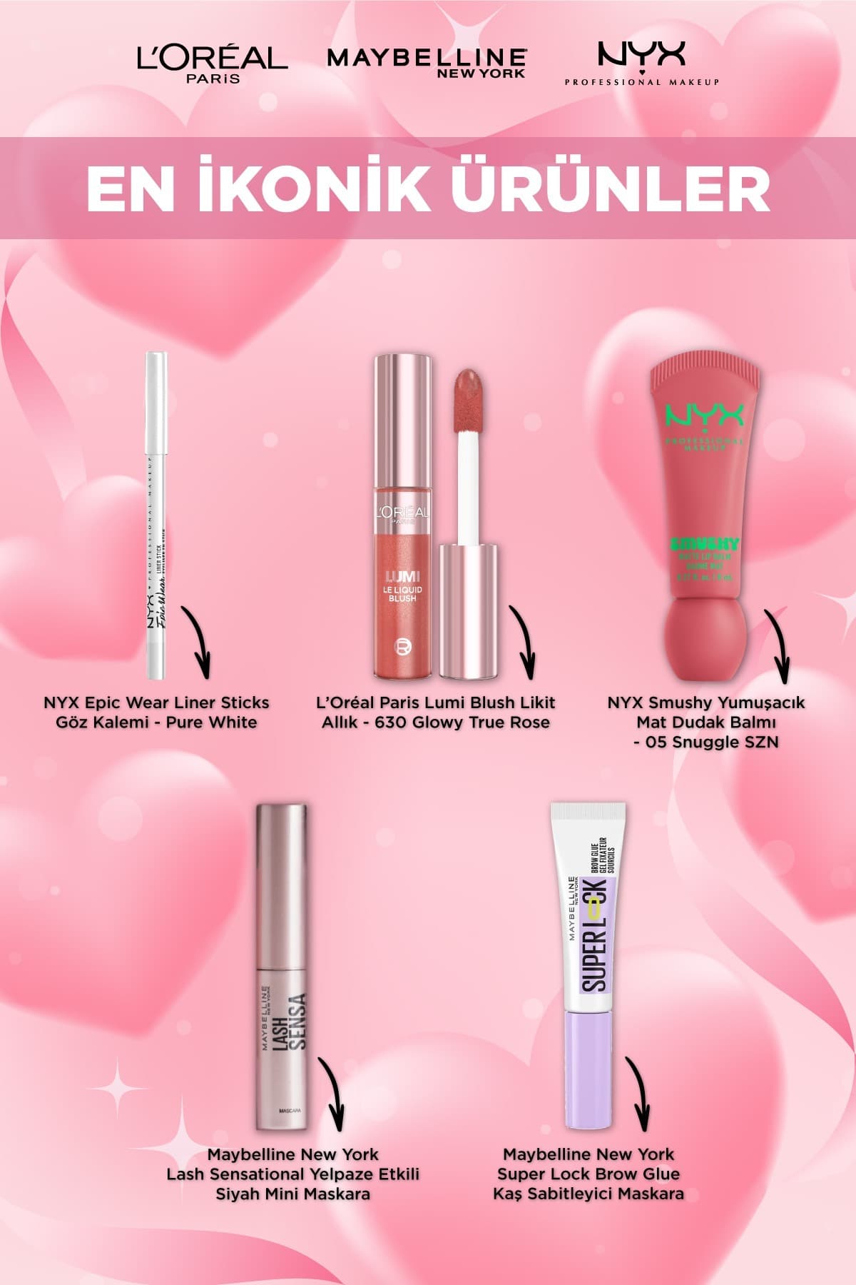 جعبه هدیه L'Oreal Paris شامل محصولات محبوب آرایشی جعبه هدیه L'Oreal Paris شامل محصولات محبوب آرایشی