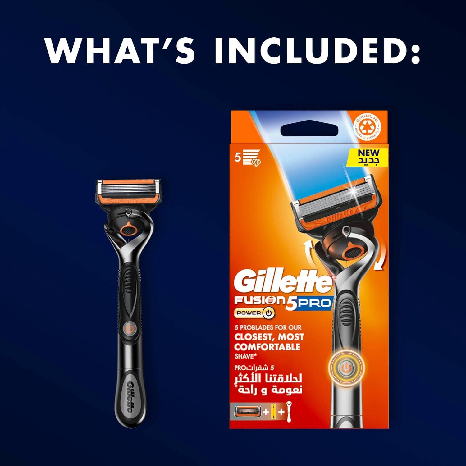 دسته ریشتراش مردانه Gillette مدل ProGlide5 Power به همراه 1 تیغ دسته ریشتراش مردانه Gillette مدل ProGlide5 Power به همراه 1 تیغ
