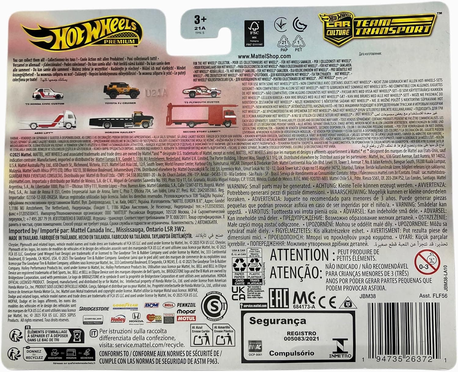 ماکت ماشین Hot Wheels Team Transport Plymouth Duster 1973 کامیون دو طبقه #82 مقیاس 1:64 ماکت ماشین Hot Wheels Team Transport Plymouth Duster 1973 کامیون دو طبقه #82 مقیاس 1:64