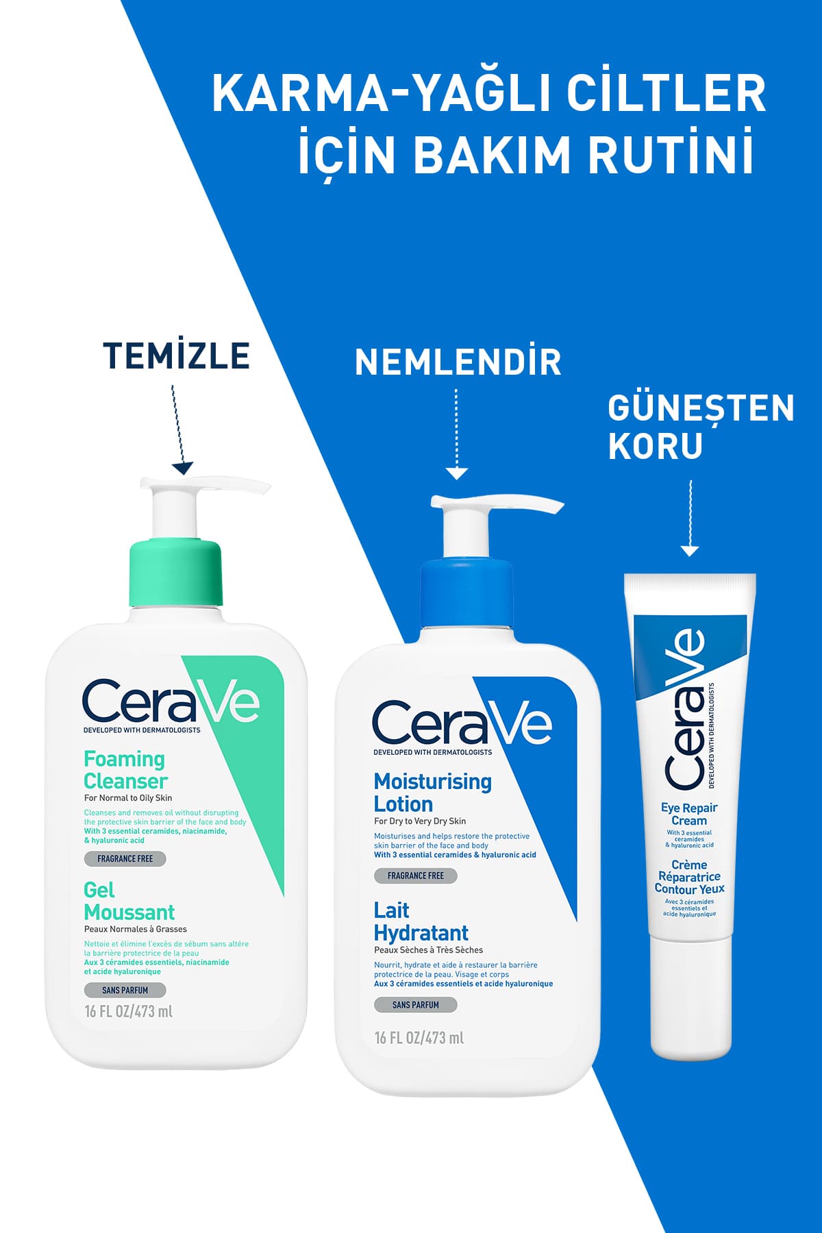 شوینده فومی پوست معمولی و متمایل به چرب CeraVe حاوی نیاسینامید 473 ml شوینده فومی پوست معمولی و متمایل به چرب CeraVe حاوی نیاسینامید 473 ml