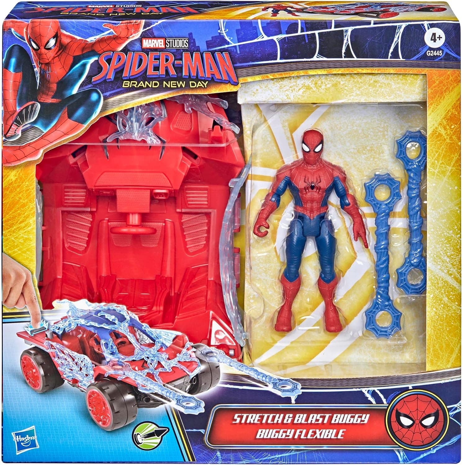ست اسباببازی فیگور اکشن و ماشین برای ۴ سال به بالا Marvel Studios Spider-Man ActionVerse Stretch & Blast Buggy 4.5-Inch ست اسباببازی فیگور اکشن و ماشین برای ۴ سال به بالا Marvel Studios Spider-Man ActionVerse Stretch & Blast Buggy 4.5-Inch