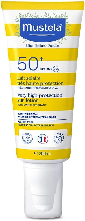 لوسیون ضدآفتاب Mustela SPF 50 حجم 200 Mililitre لوسیون ضدآفتاب Mustela SPF 50 حجم 200 Mililitre