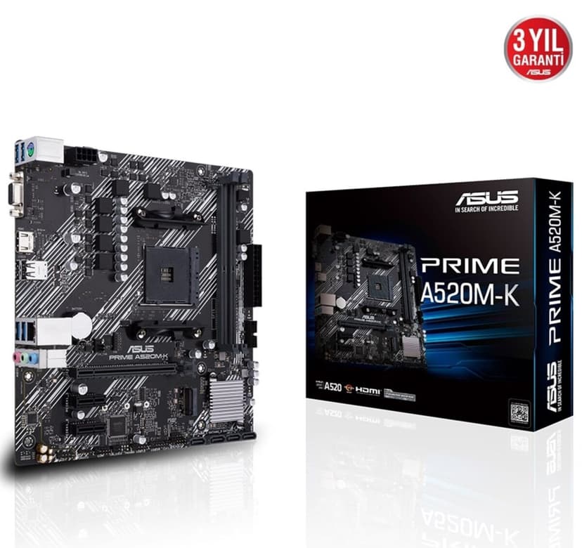 مادربرد ASUS مدل PRIME A520M-K با چیپست A520 و سوکت AM4 مادربرد ASUS مدل PRIME A520M-K با چیپست A520 و سوکت AM4