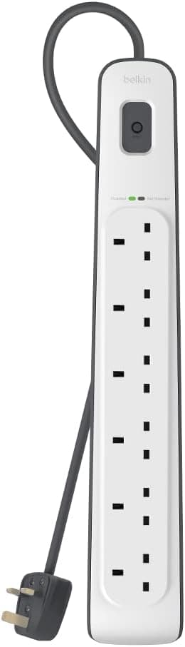 چندراهی برق Belkin ششپریز محافظدار با کابل 2 متری چندراهی برق Belkin ششپریز محافظدار با کابل 2 متری