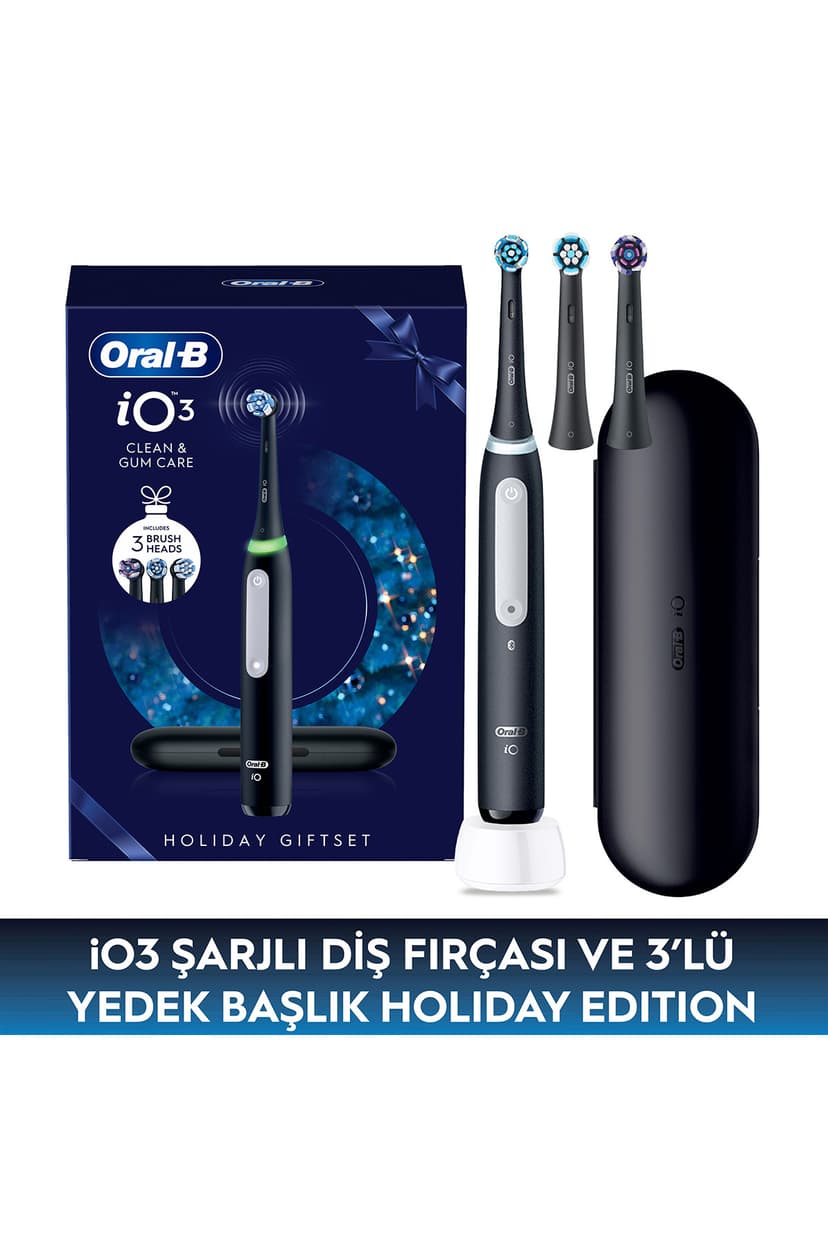 مسواک برقی شارژی Oral-B با 3 سری یدک مدل iO3 Holiday Edition مسواک برقی شارژی Oral-B با 3 سری یدک مدل iO3 Holiday Edition