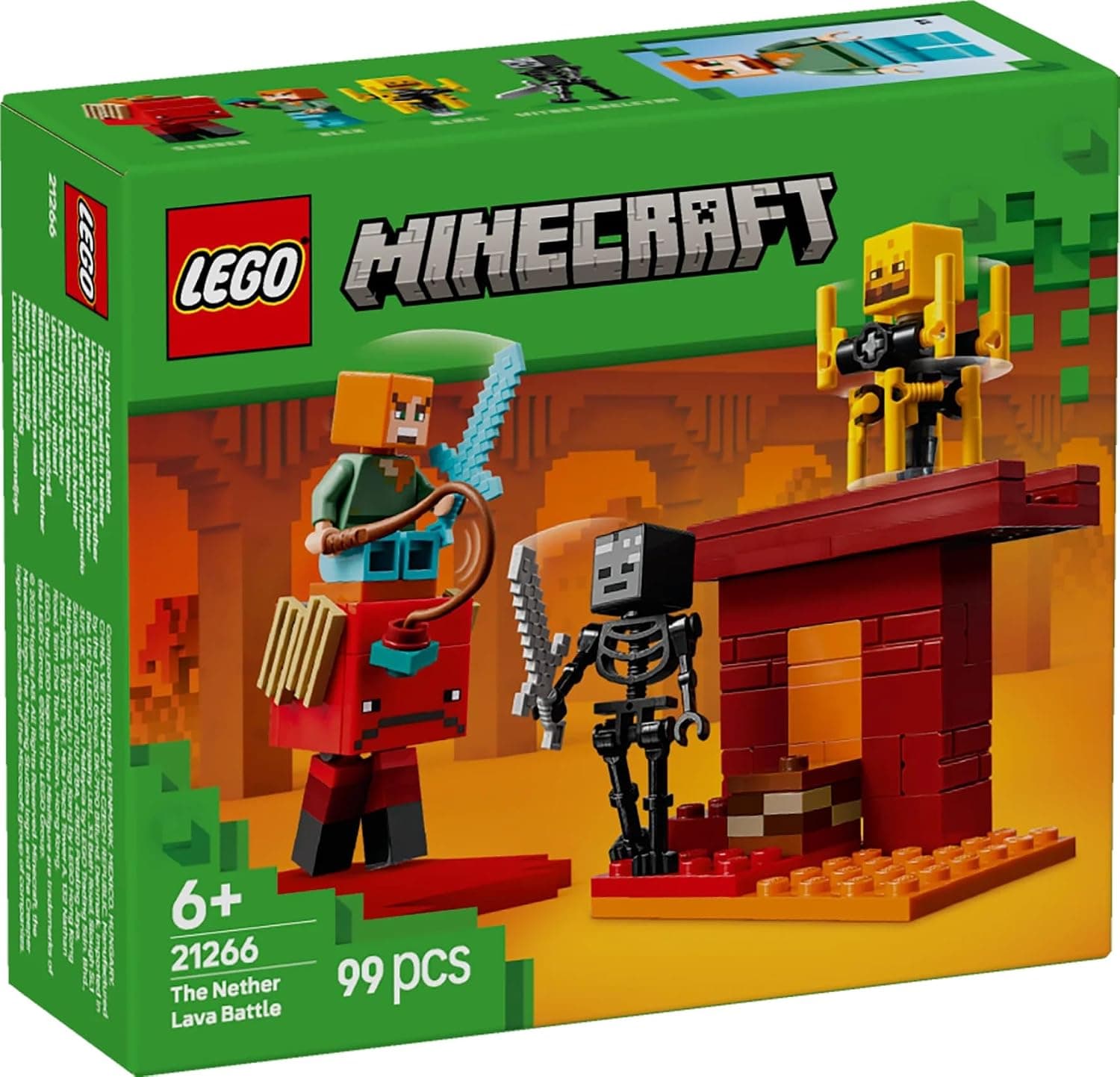 لگو Minecraft The Nether Lava Battle مدل 21266 لگو Minecraft The Nether Lava Battle مدل 21266