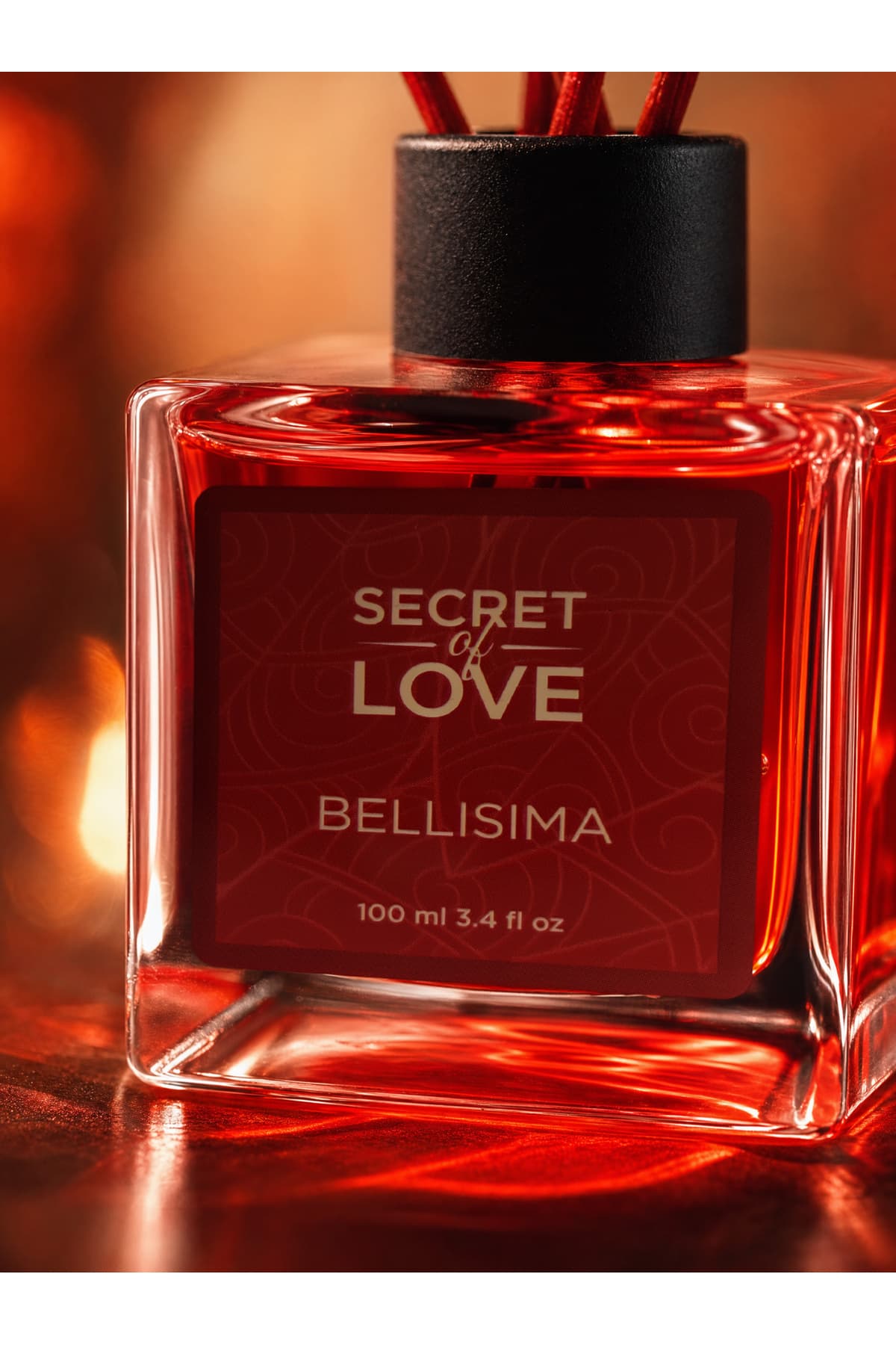 خوشبوکننده اتاق SECRET OF LOVE چوب بامبو شیشهای مدل Bellisima 100 ml خوشبوکننده اتاق SECRET OF LOVE چوب بامبو شیشهای مدل Bellisima 100 ml
