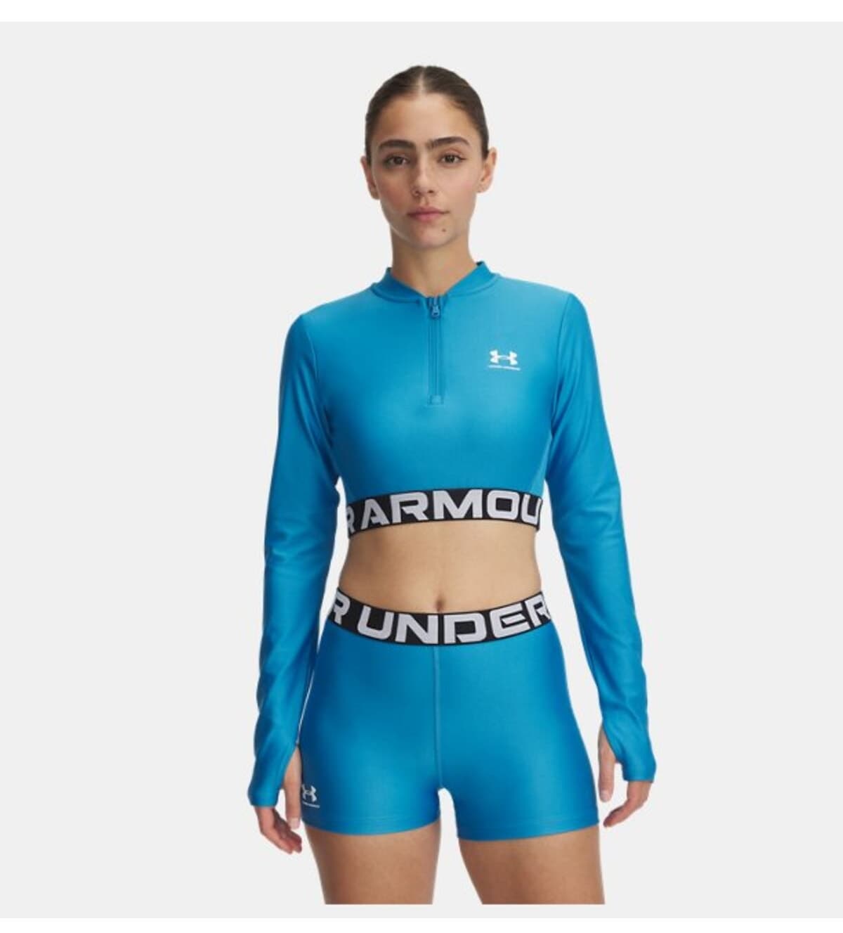 تیشرت زنانه Under Armour آستین بلند UA HeatGear Rib زیپ 1/4 مدل 1388692-453 تیشرت زنانه Under Armour آستین بلند UA HeatGear Rib زیپ 1/4 مدل 1388692-453