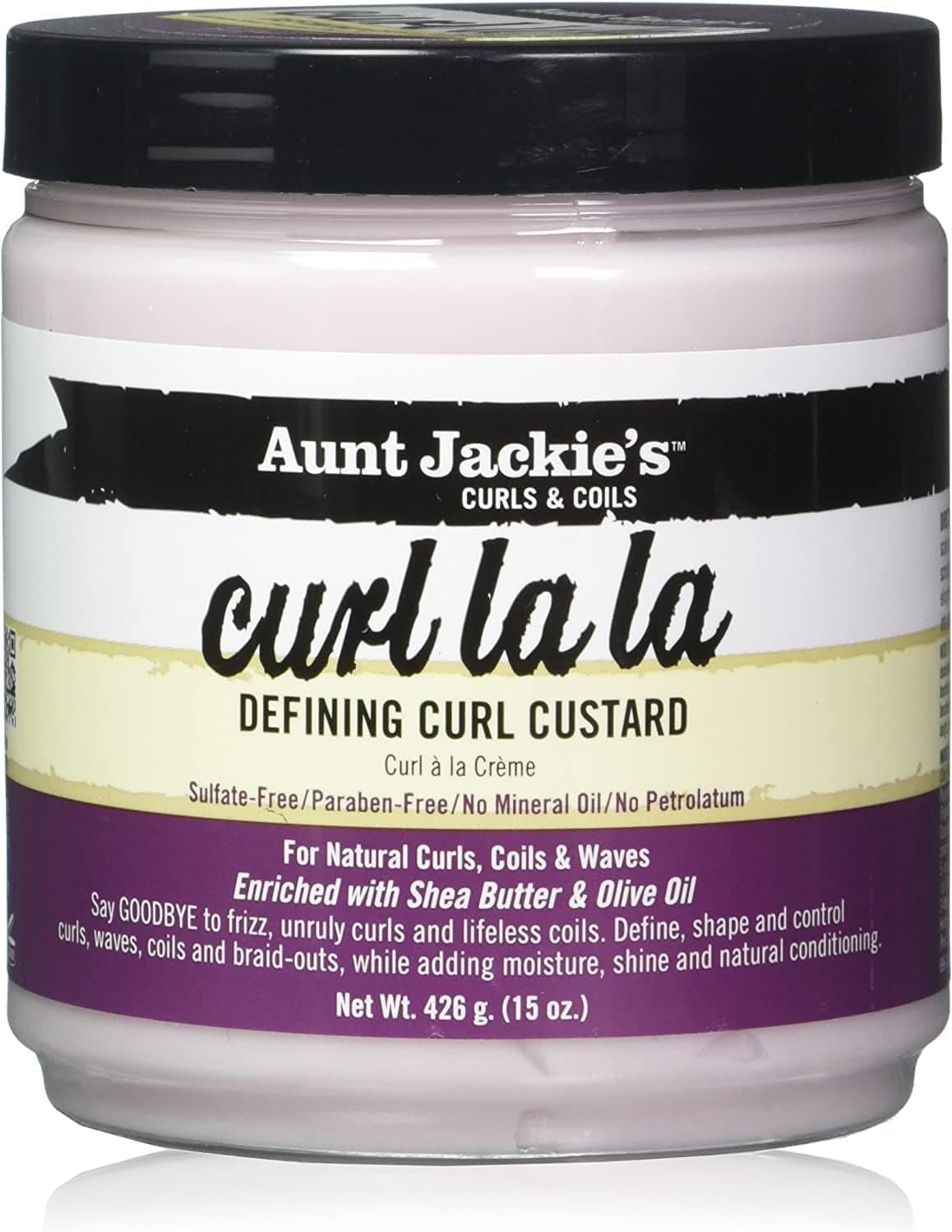 کاستارد حالتدهنده فرِ مو Aunt Jackie's Curl La La با رایحه میوهای 426g کاستارد حالتدهنده فرِ مو Aunt Jackie's Curl La La با رایحه میوهای 426g