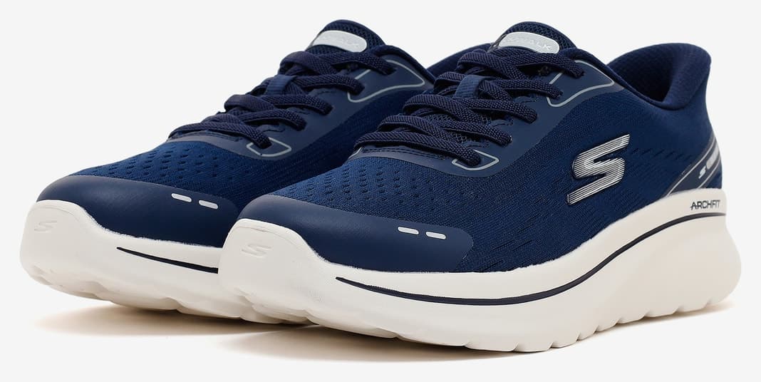 کفش پیادهروی زنانه Skechers GO WALK ARCH FIT N-JOY رنگ سرمهای/سفید مدل 125840TK NVW کفش پیادهروی زنانه Skechers GO WALK ARCH FIT N-JOY رنگ سرمهای/سفید مدل 125840TK NVW