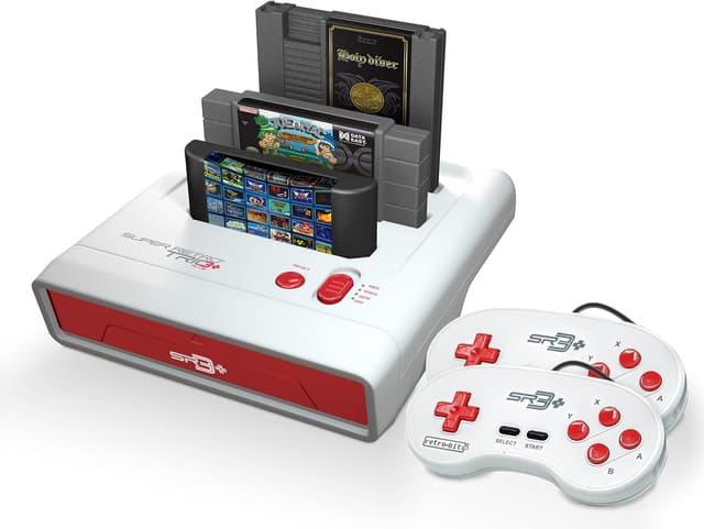 کنسول بازی Geek Theory مدل Retro-Bit Super Retro Trio HD Plus سهکاره HDMI قرمز/سفید کنسول بازی Geek Theory مدل Retro-Bit Super Retro Trio HD Plus سهکاره HDMI قرمز/سفید