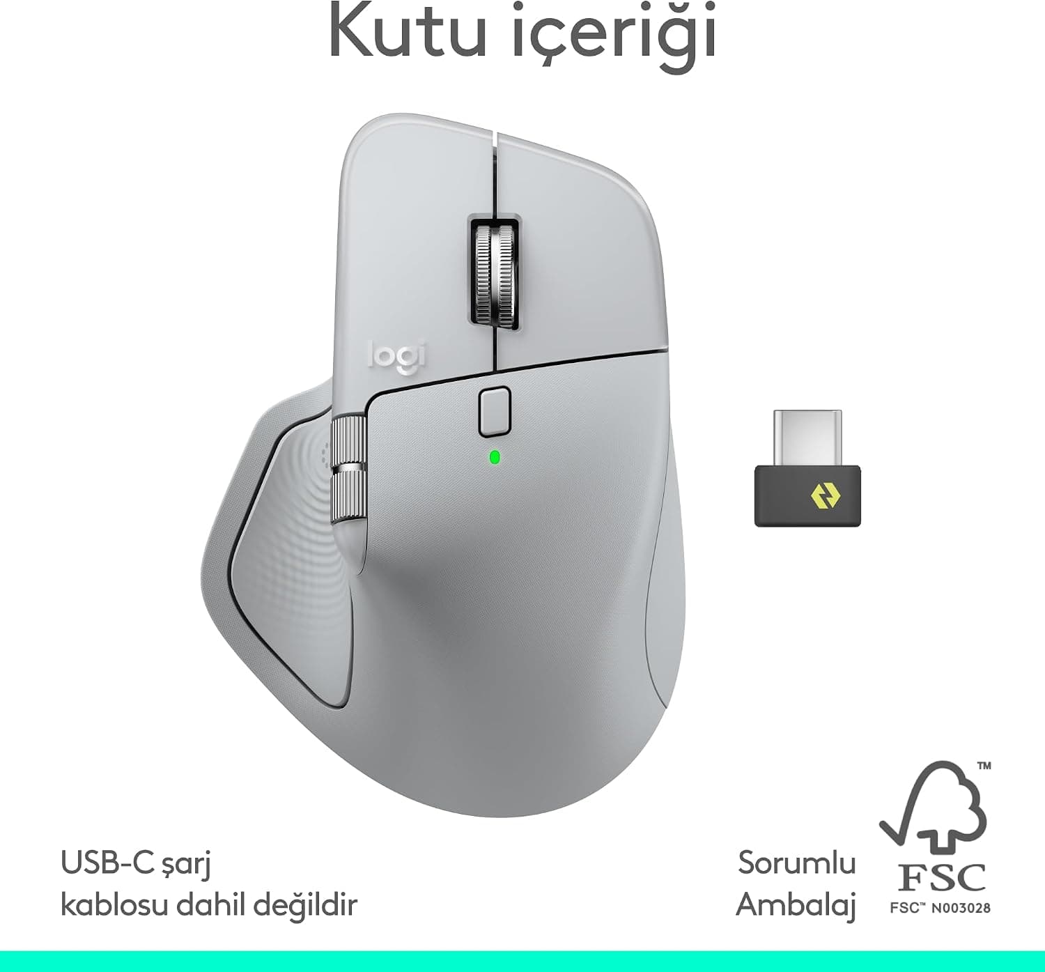 ماوس بیسیم Logitech با بازخورد لمسی مدل MX Master 4، بلوتوث، اسکرول فوقسریع، چنددستگاهی، 8000 DPI، حسگر نوری، بیصدا، خاکستری روشن ماوس بیسیم Logitech با بازخورد لمسی مدل MX Master 4، بلوتوث، اسکرول فوقسریع، چنددستگاهی، 8000 DPI، حسگر نوری، بیصدا، خاکستری روشن