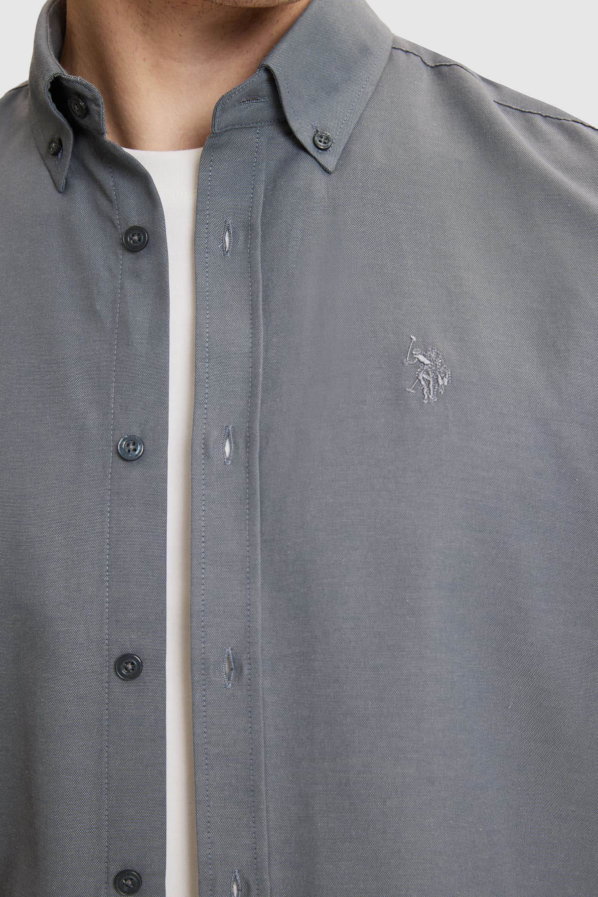 پیراهن مردانه U.S. Polo Assn. زغالی اسلیم فیت آستین بلند بیسیک مدل 50324708-VR006 پیراهن مردانه U.S. Polo Assn. زغالی اسلیم فیت آستین بلند بیسیک مدل 50324708-VR006