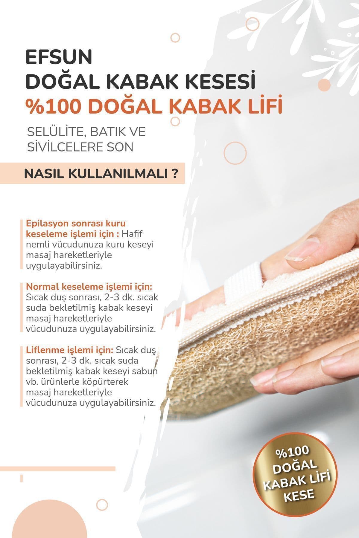 لیف حمام کیسهای کدو طبیعی Efsun لیف حمام کیسهای کدو طبیعی Efsun