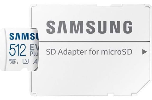 کارت حافظه MICRO-SD Samsung EVOPlus ظرفیت 512GB مدل MB-MC512SA/TR با سرعت 160MB/s و ضمانت توزیعکننده کارت حافظه MICRO-SD Samsung EVOPlus ظرفیت 512GB مدل MB-MC512SA/TR با سرعت 160MB/s و ضمانت توزیعکننده