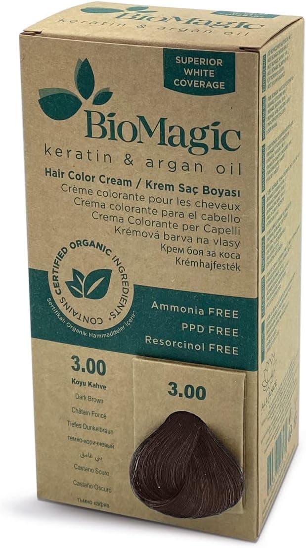 رنگ مو Biomagic قهوهای تیره مدل 3/00، 60 ml رنگ مو Biomagic قهوهای تیره مدل 3/00، 60 ml