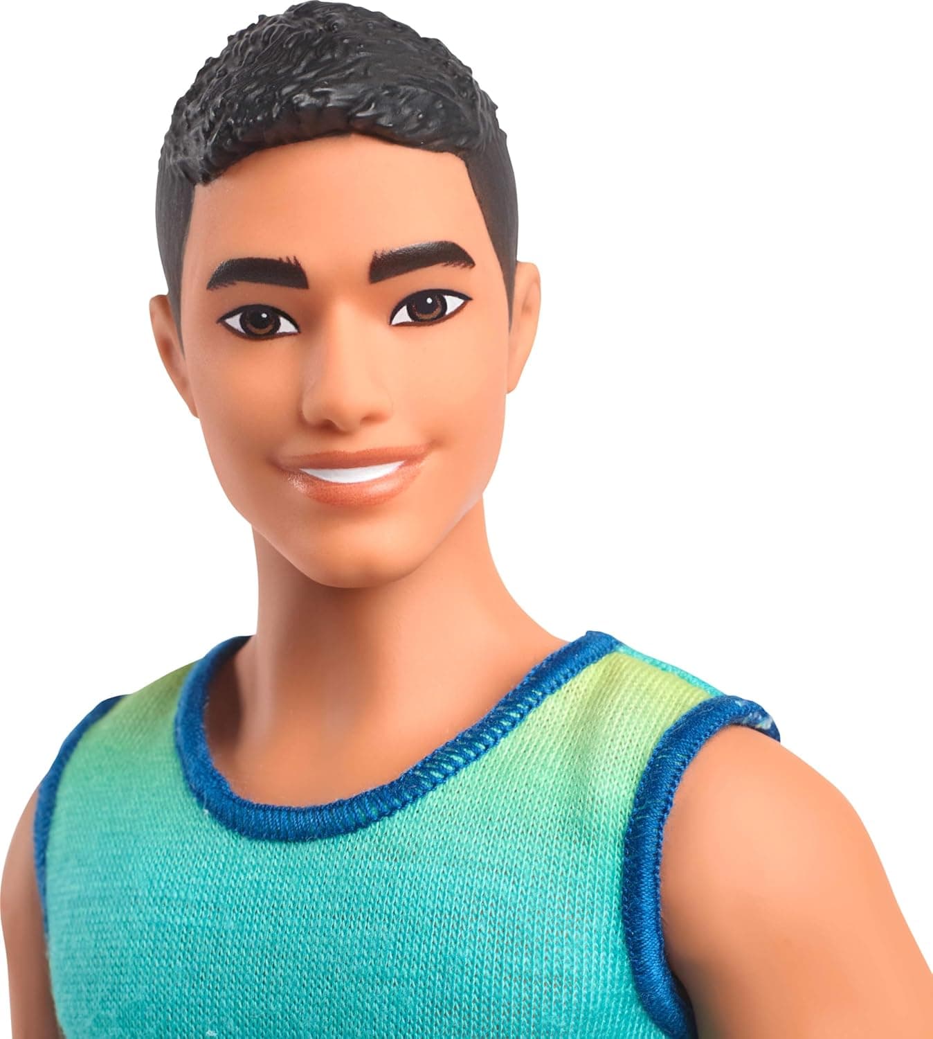 عروسک Ken دخترانه Barbie Fashionistas مدل #236 با موهای مشکی، تاپ اُمبره آبی و سبز، شلوارک جین و کتانی نقرهای عروسک Ken دخترانه Barbie Fashionistas مدل #236 با موهای مشکی، تاپ اُمبره آبی و سبز، شلوارک جین و کتانی نقرهای