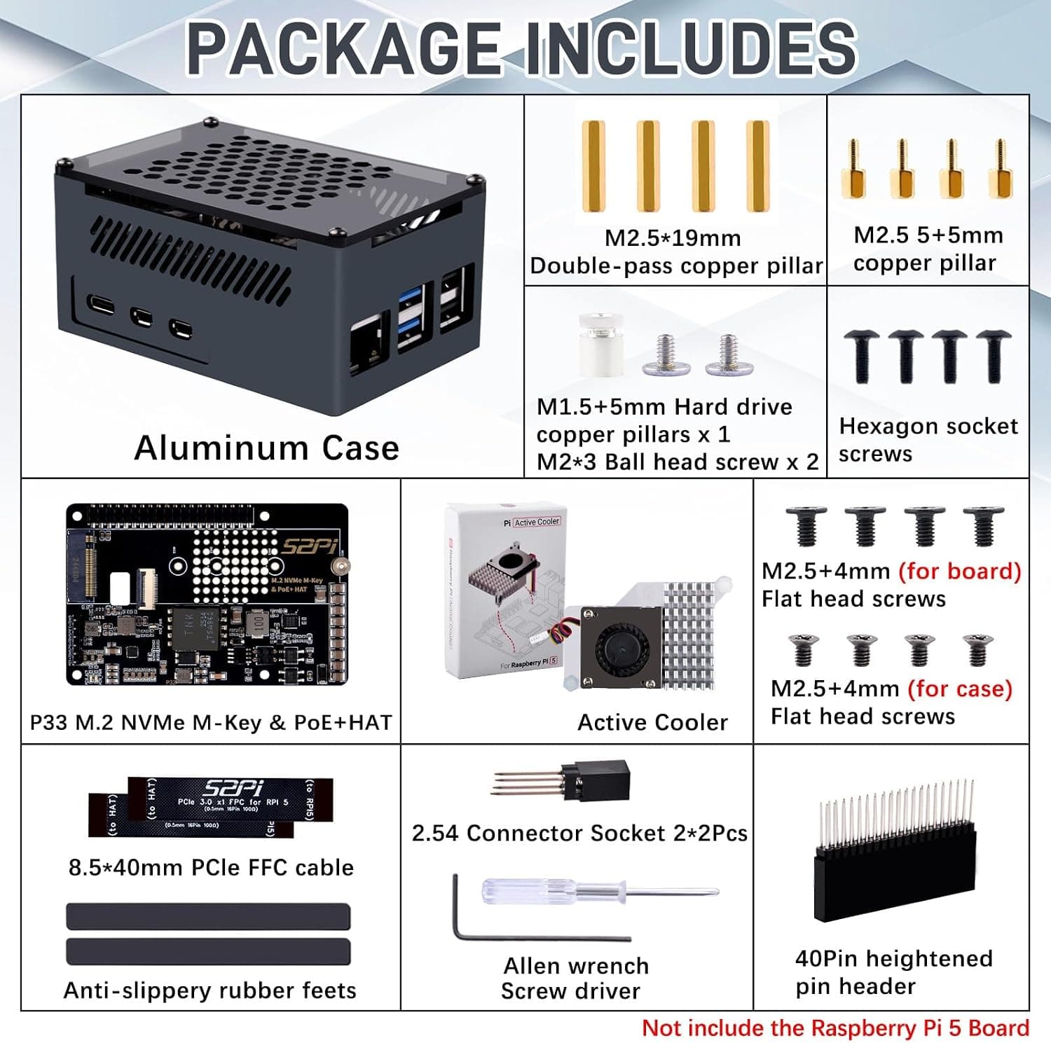 هت PoE+ مدل P33 GeeekPi با M.2 NVMe برای Raspberry Pi 5 هت PoE+ مدل P33 GeeekPi با M.2 NVMe برای Raspberry Pi 5