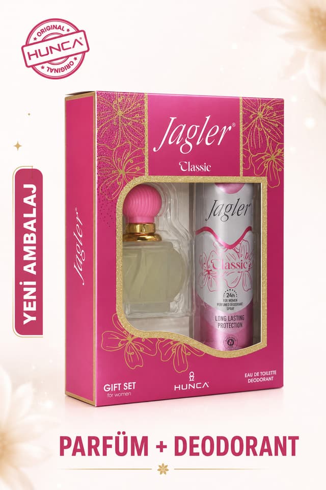 ست عطر زنانه Jagler Classic شامل عطر EDT 60 ml و دئودورانت 150 ml ست عطر زنانه Jagler Classic شامل عطر EDT 60 ml و دئودورانت 150 ml