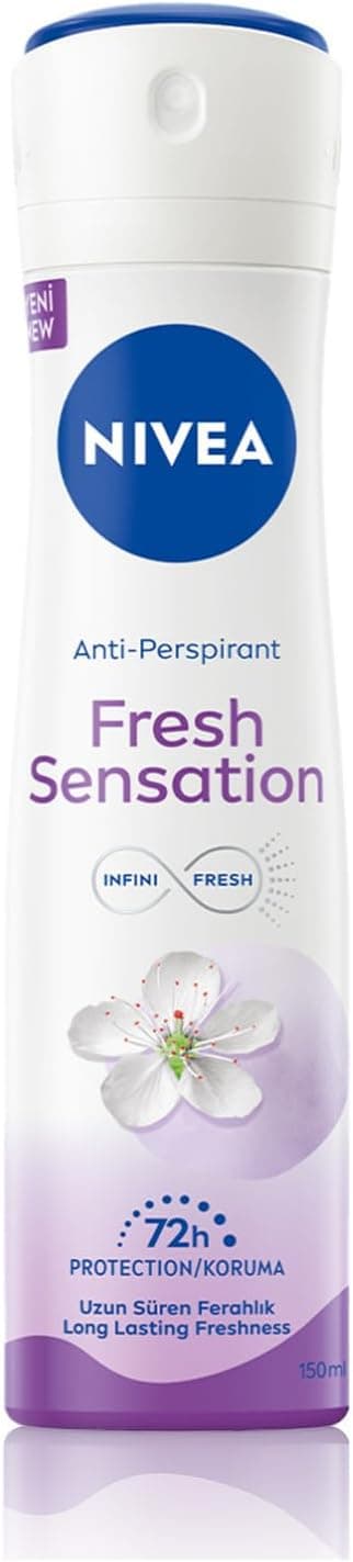اسپری دئودورانت زنانه NIVEA با حس تازگی، محافظت ضدتعریق 72 ساعته 150 ml اسپری دئودورانت زنانه NIVEA با حس تازگی، محافظت ضدتعریق 72 ساعته 150 ml