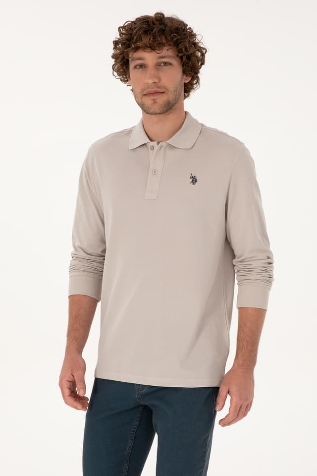 سوئیشرت مردانه U.S. Polo Assn. فیت معمولی یقه پولو سنگی مدل 50307688-VR049 سوئیشرت مردانه U.S. Polo Assn. فیت معمولی یقه پولو سنگی مدل 50307688-VR049
