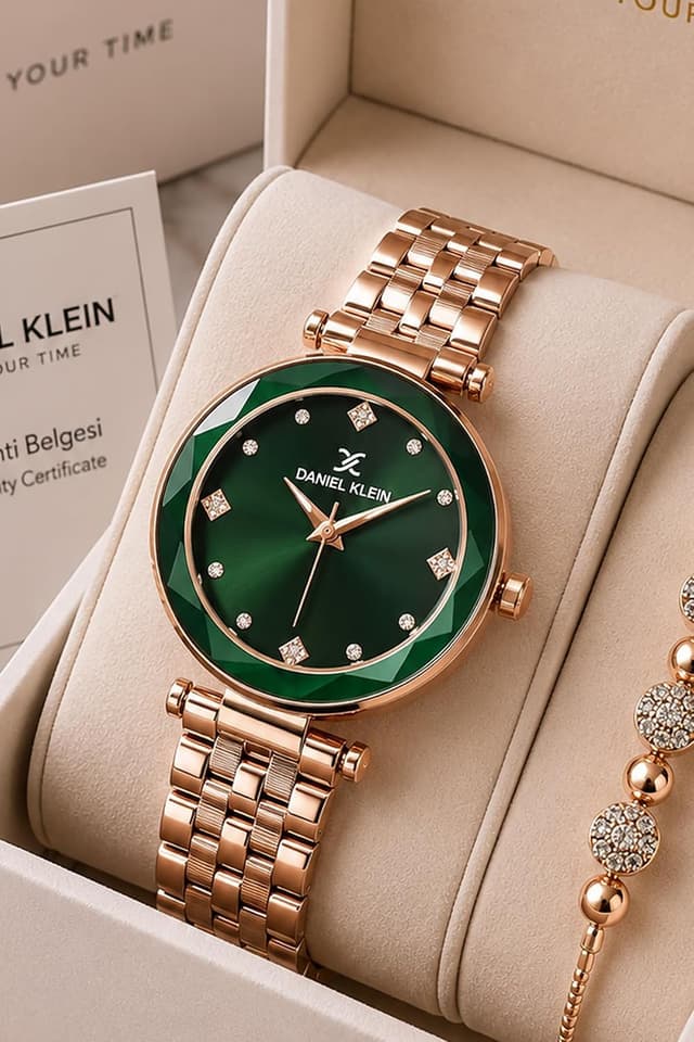 ساعت مچی زنانه Daniel Klein ضدآب شیشه برشخورده فولادی رز مدل Dkby2050C6 ساعت مچی زنانه Daniel Klein ضدآب شیشه برشخورده فولادی رز مدل Dkby2050C6
