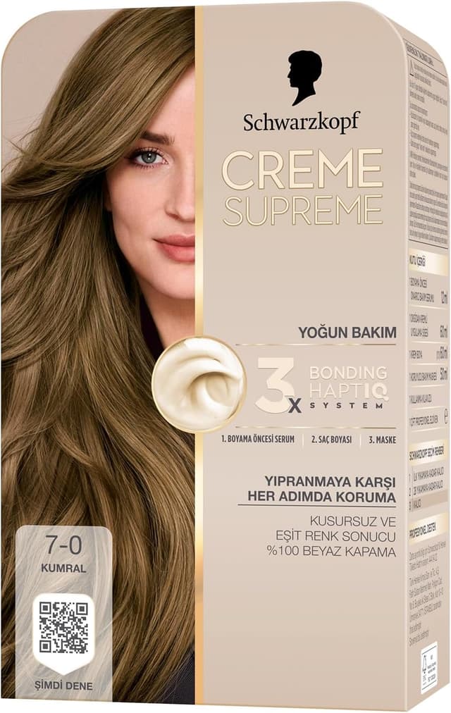 رنگ مو Schwarzkopf مدل Creme Supreme شماره 7-0 کومرال رنگ مو Schwarzkopf مدل Creme Supreme شماره 7-0 کومرال