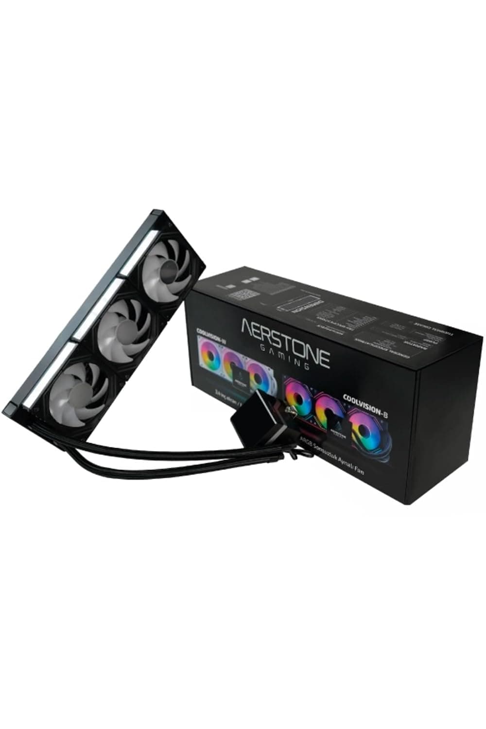 خنککننده مایع Aerstone سازگار با INTEL و AMD با نمایشگر LCD 360mm خنککننده مایع Aerstone سازگار با INTEL و AMD با نمایشگر LCD 360mm