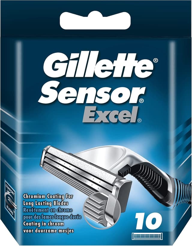 تیغ یدک مردانه Gillette Sensor Excel بسته 10 عددی تیغ یدک مردانه Gillette Sensor Excel بسته 10 عددی