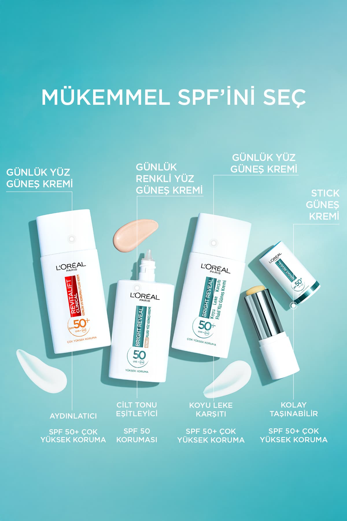 کرم ضدآفتاب صورت L'Oreal Paris روشنکننده با محافظت UV و SPF 50+ حاوی ویتامینهای C و E 50ml کرم ضدآفتاب صورت L'Oreal Paris روشنکننده با محافظت UV و SPF 50+ حاوی ویتامینهای C و E 50ml