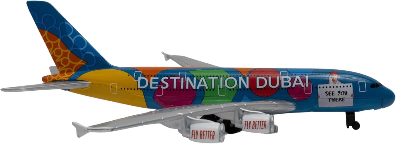 هواپیمای اسباببازی کلکسیونی کودکان Daron دوطبقه Emirates Arlines فلزی دایکست با قطعات پلاستیکی مدل A380 هواپیمای اسباببازی کلکسیونی کودکان Daron دوطبقه Emirates Arlines فلزی دایکست با قطعات پلاستیکی مدل A380