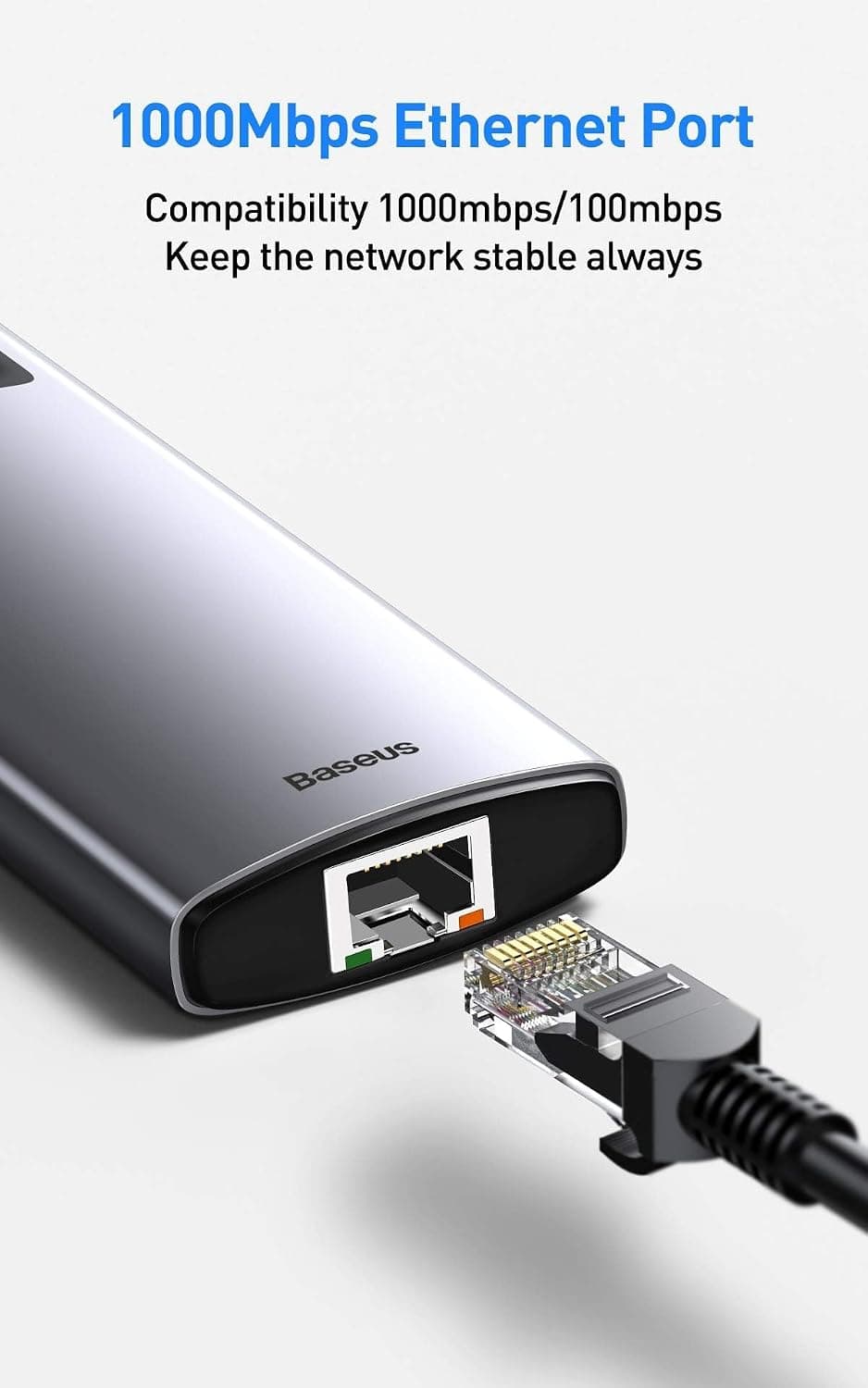 هاب آداپتور کامپیوتر و تلفن همراه Baseus چندکاره 6 در 1 خاکستری با ورودی USB Type C هاب آداپتور کامپیوتر و تلفن همراه Baseus چندکاره 6 در 1 خاکستری با ورودی USB Type C