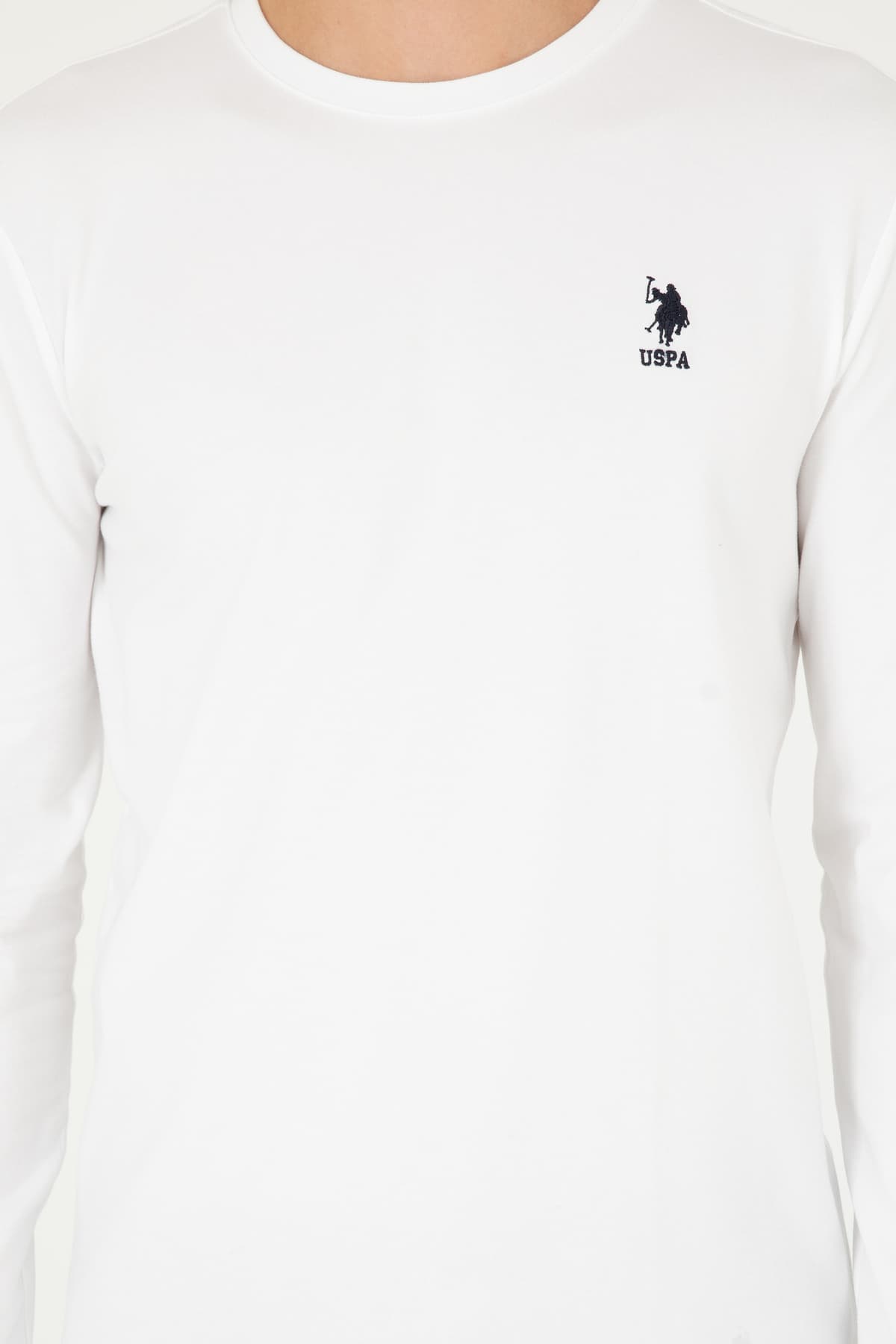 سوئیشرت مردانه U.S. Polo Assn. فیت اسلیم یقه گرد سفید مدل 50289027-VR013 سوئیشرت مردانه U.S. Polo Assn. فیت اسلیم یقه گرد سفید مدل 50289027-VR013