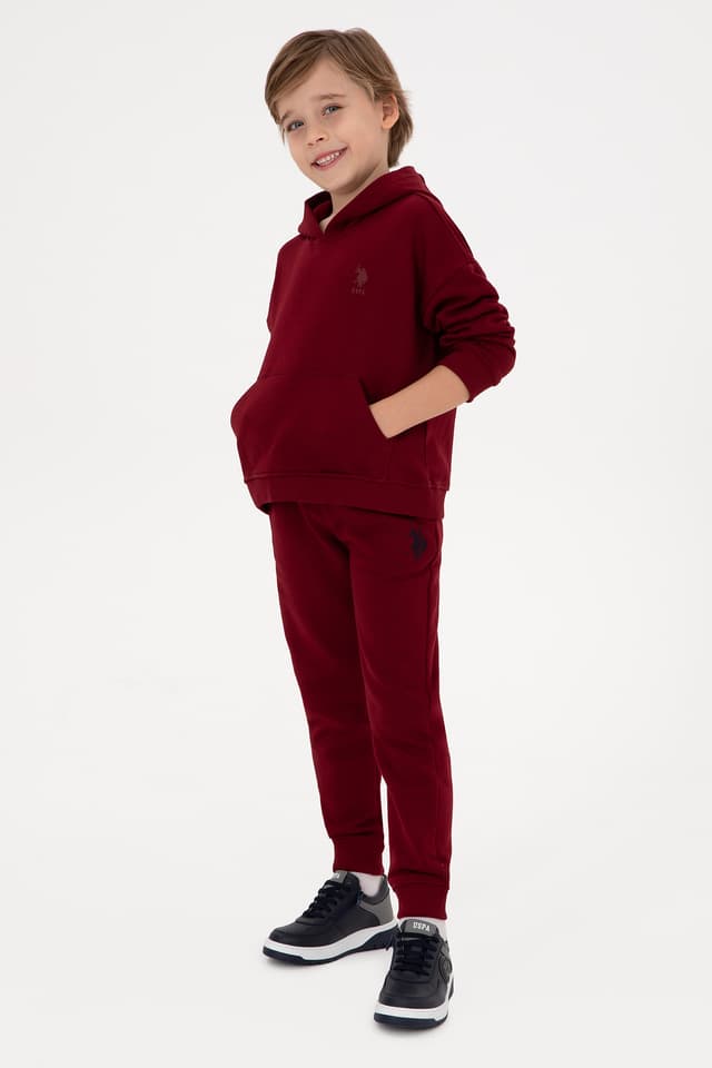 شلوار گرمکن پسرانه U.S. Polo Assn. رنگ زرشکی مدل 50314026-VR014 شلوار گرمکن پسرانه U.S. Polo Assn. رنگ زرشکی مدل 50314026-VR014