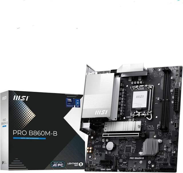 مادربرد MSI MB PRO مدل B860M-B سوکت 1851 DDR5 9066MHZ(OC) 2xM.2 HDMI 5G LAN mATX مادربرد MSI MB PRO مدل B860M-B سوکت 1851 DDR5 9066MHZ(OC) 2xM.2 HDMI 5G LAN mATX